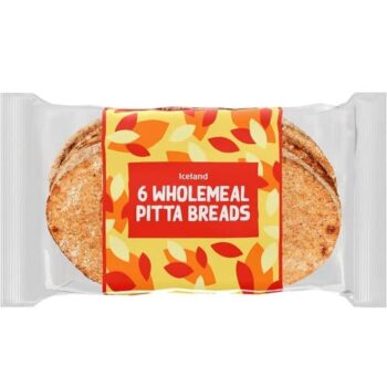 Iceland 6 Wholemeal Pitta Breads