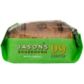 Jason's Recipe No 09 Wholemeal Sourdough Ciabattin Bread (580g)