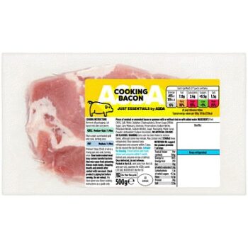 JUST ESSENTIALS by ASDA Cooking Bacon (500g)