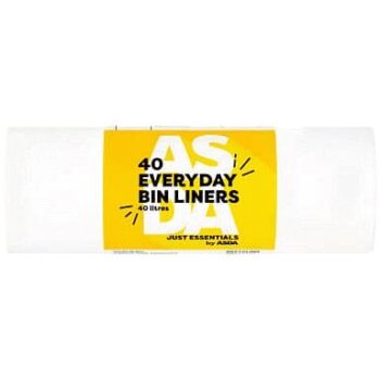 JUST ESSENTIALS by ASDA Just Essentials 40 Everyday Bin Liners (40 Litre)