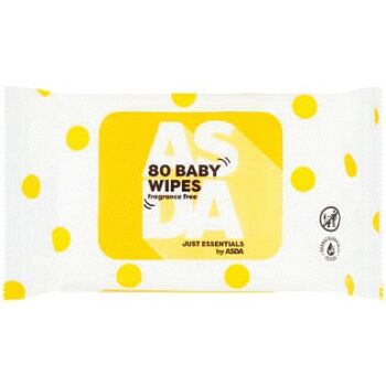 JUST ESSENTIALS by ASDA Just Essentials 80 Baby Wipes Fragrance Free