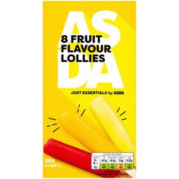 JUST ESSENTIALS by ASDA Just Essentials by Fruit Flavour Lollies (8 x 35ml, 280ml)