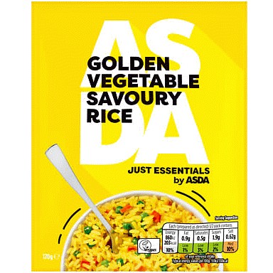 JUST ESSENTIALS by ASDA Just Essentials by Golden Vegetable Savoury Rice (120g)