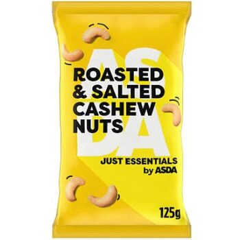 JUST ESSENTIALS by ASDA Just Essentials Roasted & Salted Cashew Nuts (125g)