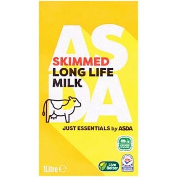 JUST ESSENTIALS by ASDA Skimmed Long Life Milk (1 Litre)