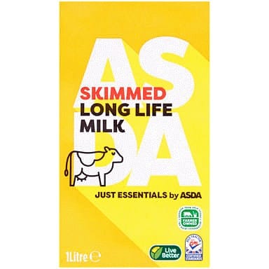 JUST ESSENTIALS by ASDA Skimmed Long Life Milk (1 Litre)