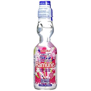Kimura Ganso Ramune Lychee Carbonated Soft Drink (200ml)