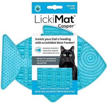 Lickimat Casper Dog And Cat Slow Feeder Turquoise