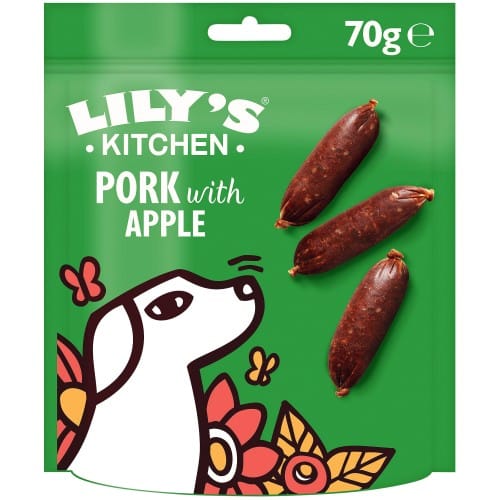 Lily's Kitchen Dog Meaty Treats Cracking Pork & Apple Sausages (70g)