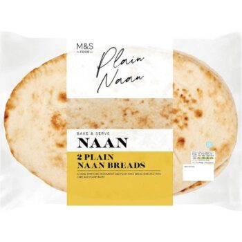 M&S Bake & Serve 2 Plain Naan Breads