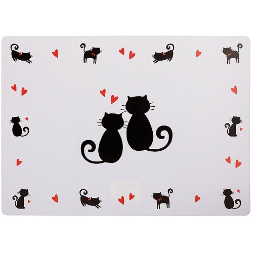 Mason Cash Silhouette Hearts Cat Placemat 31x43Cm