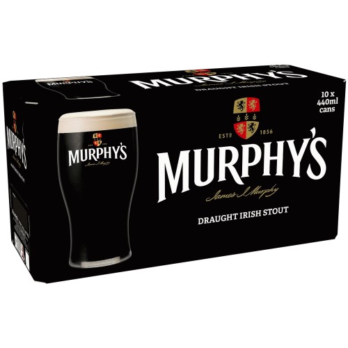 Murphy's Draught Irish Stout 4% ABV Multipack Beer Cans (10 x 440ml)