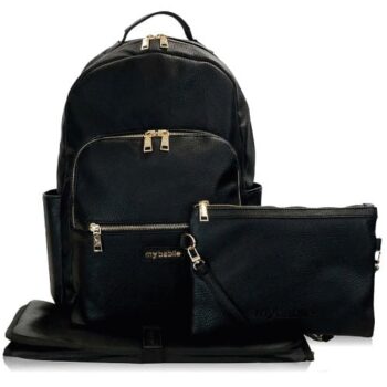 My Babiie Backpack Pro Changing Bag Black Gold