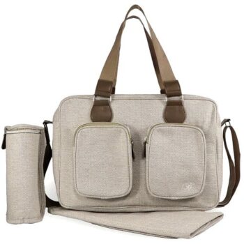 My Babiie Deluxe Changing Bag Oatmeal Herringbone