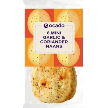 Ocado 6 Mini Garlic & Coriander Naans