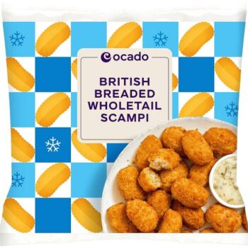 Ocado British Breaded Wholetail Scampi Frozen (280g)