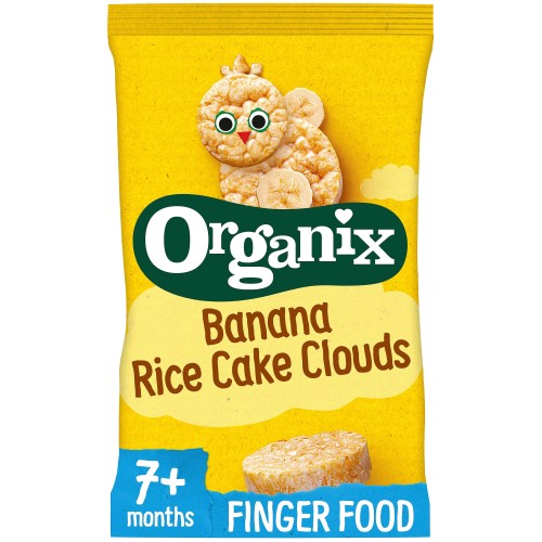 Organix Banana Rice Cake Clouds Organic Baby Snacks 7 months+ (40g)