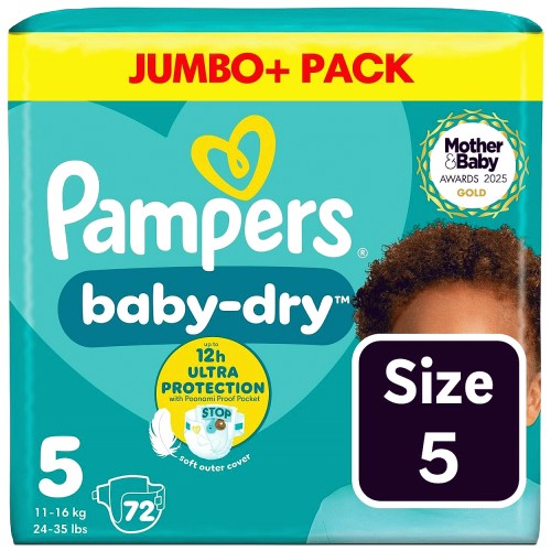 Pampers Baby-Dry Nappies Size 5 (11-16kg) Jumbo Pack