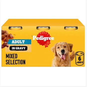 Pedigree Gravy Wet Dog Food Tins Mixed Selection (6 x 400g)