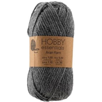 Pepco Hobby Essentials Knitting Aran Yarn Grey (50g)