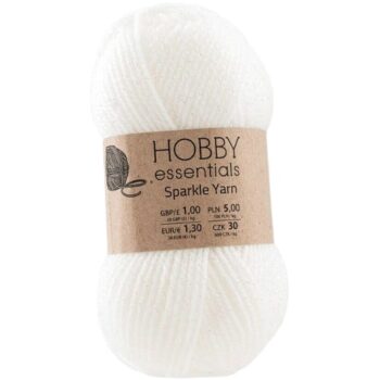 Pepco Hobby Essentials Knitting Sparkle Yarn White (50g)