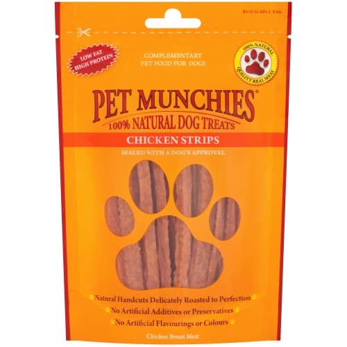 Pet Munchies 100% Natural Chicken Strips Dog Treats (90g)