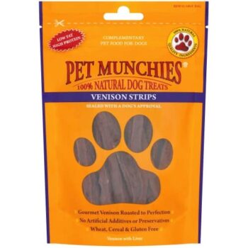 Pet Munchies 100% Natural Strips Venison Dog Treats (75g)