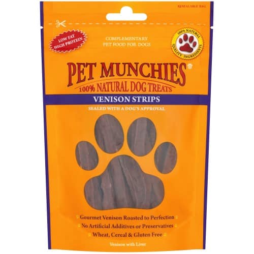 Pet Munchies 100% Natural Strips Venison Dog Treats (75g)