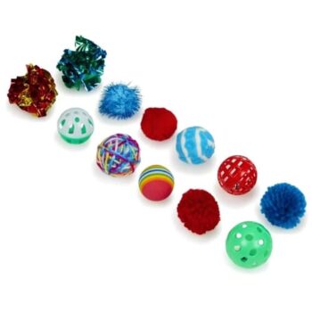 Petface Cat Play Pack 12 Assorted Ball Toys