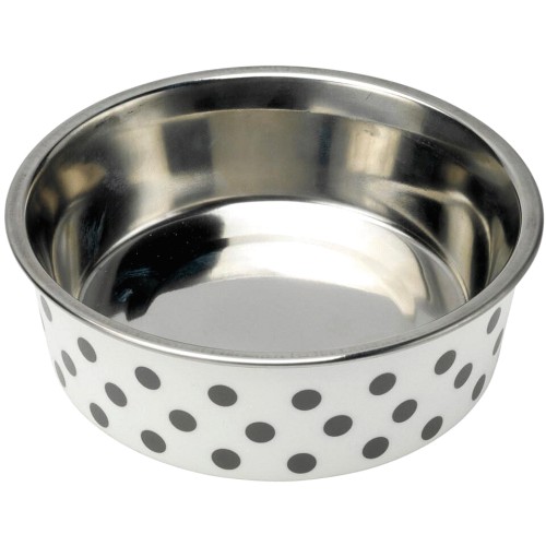 Petface Deli Grey Spots Dog Bowl (14cm)