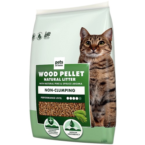 Pets At Home Pine & Spruce Aroma Wood Pellet Non-Clumping Cat Litter