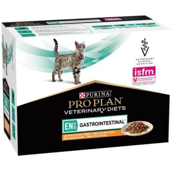 Pro Plan Vet Diet En Gastrointestinal Wet Adult Cat Food Chicken Pouches (10 x 85g)