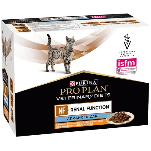 Pro Plan Vet Diet Nf Care Renal Function Wet Senior Cat Food Chicken (10 x 85g)