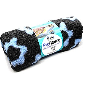 Profleece Pet Vet Bedding Charcoal And Blue Flower Print 65x50Cm