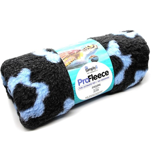 Profleece Pet Vet Bedding Charcoal And Blue Flower Print 90x60Cm