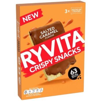 Ryvita Crispy Snacks Salted Caramel Chocolate Snack Packs
