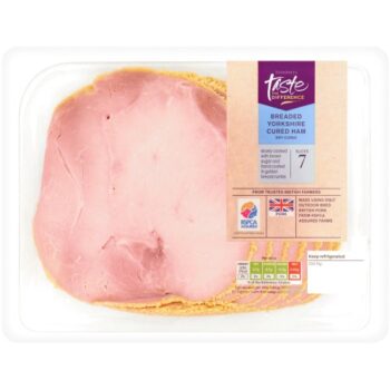 SainsburyÂ’s Breaded British Yorkshire Cured Ham Slices Taste the Difference (7 x 225g)