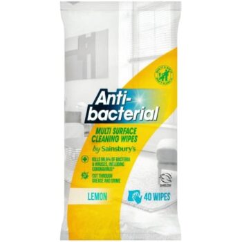 Sainsbury's Antibacterial Total Cleaning Surface Wipes (40)