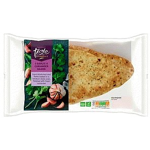 Sainsbury's Aromatic Garlic & Coriander Naans Taste Difference (2 x 280g)