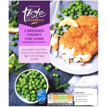 Sainsbury's Breaded Chunky Cod Loins Taste the Difference (2 x 300g)