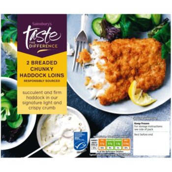 Sainsbury's Breaded Chunky Haddock Taste the Difference (2 x 300g)
