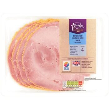 Sainsbury's Breaded Yorkshire Cured Cooked British Ham Slices Taste the Difference (4 x 120g)