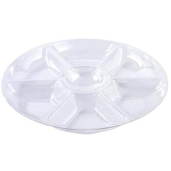 Sainsbury's Home Clear Plastic Circle Snack Tray