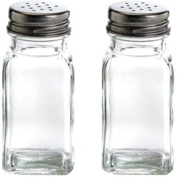 Sainsbury's Home Essentials square glass Salt and Pepper