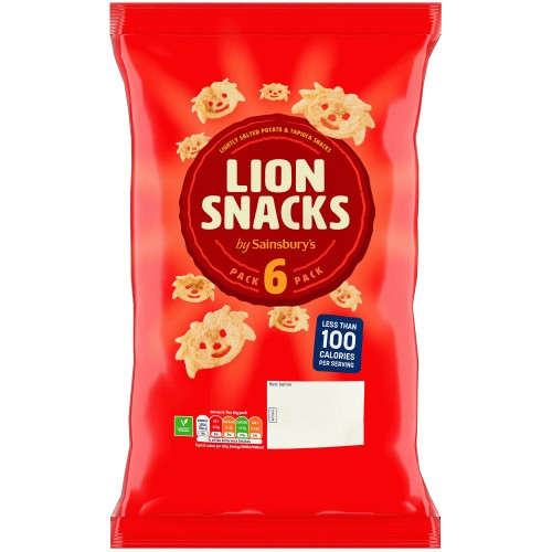 Sainsbury's Lion Snacks Lightly Salted (6 x 15g)