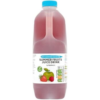 Sainsbury's No Added Sugar Summer Fruits Juice Drink (2 Litre)