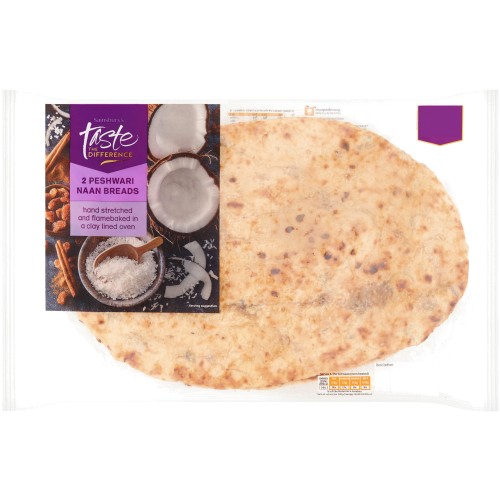 Sainsbury's Peshwari Naan Taste the Difference (2 x 360g)