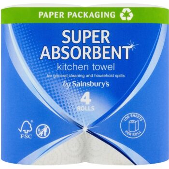 Sainsbury's Super Absorbent Kitchen Towels (4)