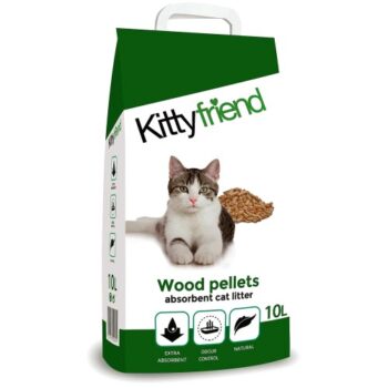 Sanicat Kittyfriend Wood Pellet Absorbent Cat Litter (10 Litre)