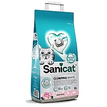 Sanicat White Rose Petal Scented Clumping Cat Litter